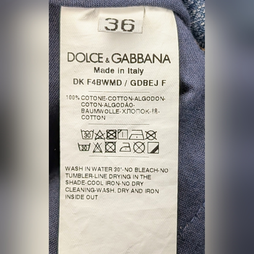 Dolce & Gabbana Patchwork Denim Mini Skirt Euc - image 8